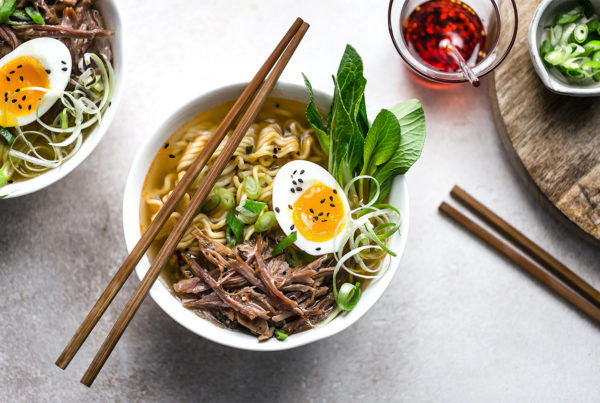 Miso ramen con stinco ricetta fiorani carni piacenza