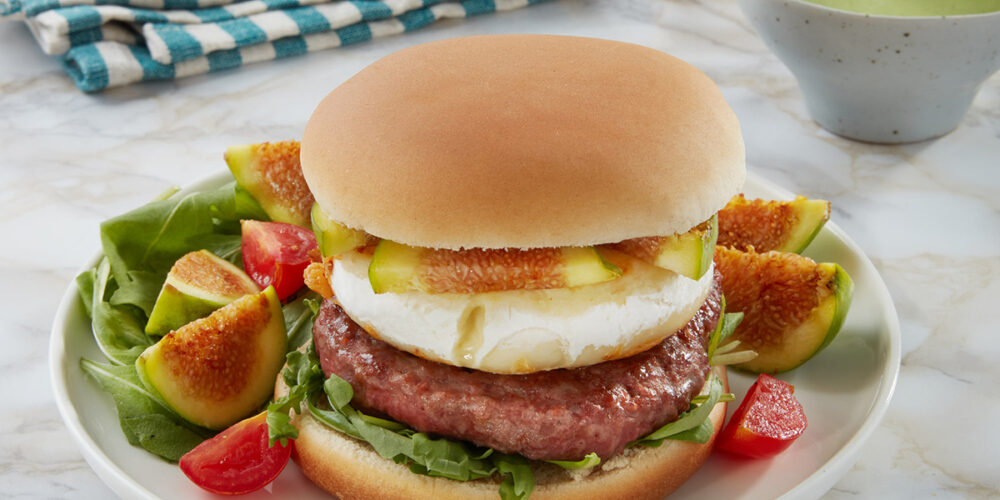 Hamburger with tomino figs and honey
