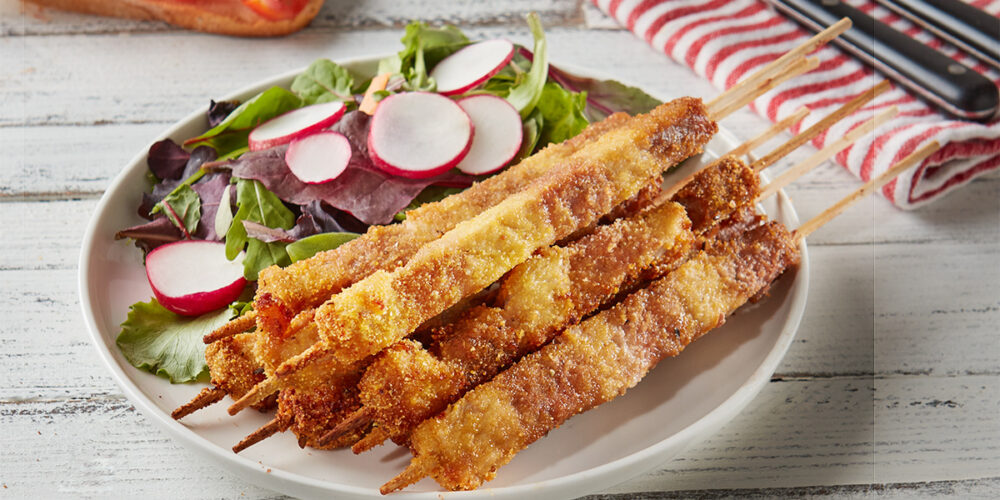 Golden pork skewers g 180 atp