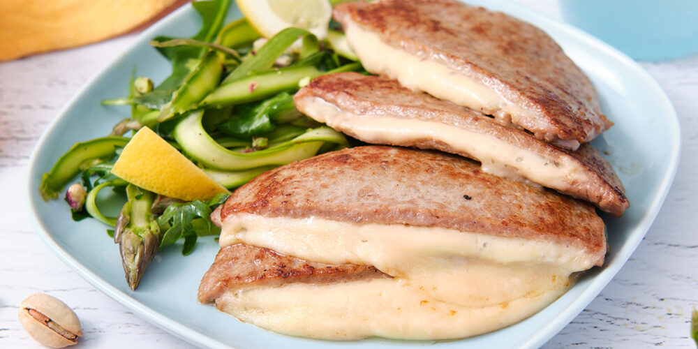 Mezzelune di suino con bacon e formaggio